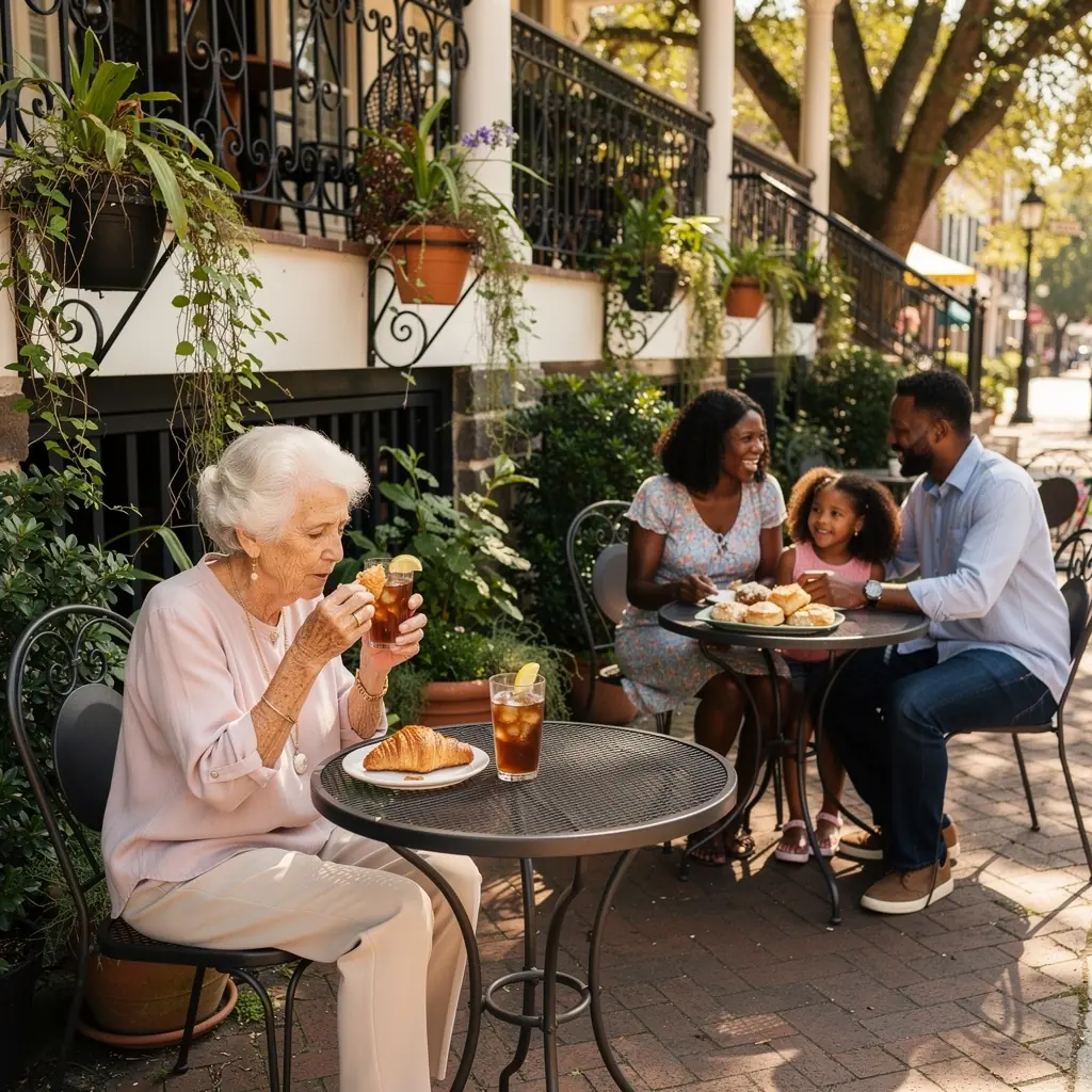 Sprzedawca sprzedający ręcznie robione przysmaki na stoisku.