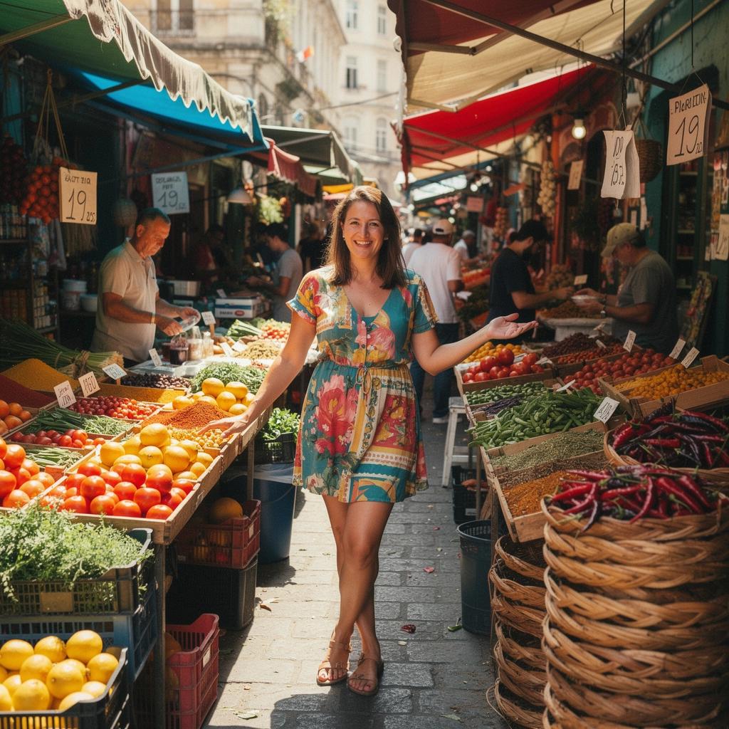 Grupa turystów poznających tradycje kulinarne regionu.